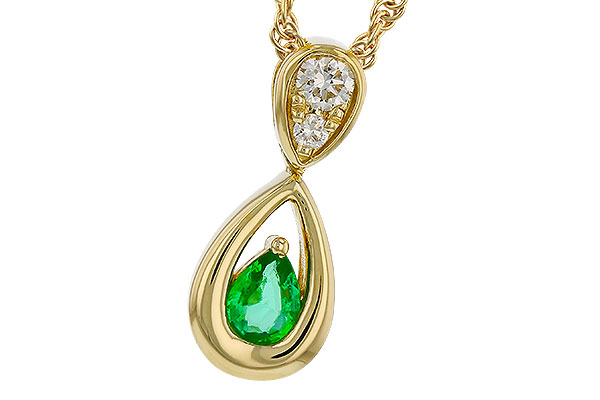 A320-67689: NECKLACE .10 EMERALD .16 TGW (4x3 EMER)