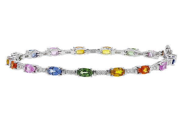 B320-65898: BRACELET 4.76 MULTI-COLOR SAPPH 5.08 TGW (7")