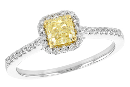 C234-32234: LDR .67 LGT FANCY YELL DIA .86 TW (EGL D14042811)