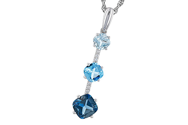 C320-64979: NECK 1.87 TW BLUE TOPAZ 1.90 TGW