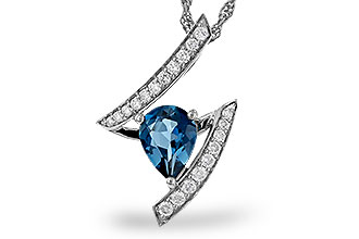 E320-64943: NECK 1.04 LONDON BLUE TOPAZ 1.23 TGW (8x6MM)