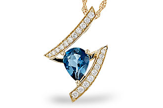 E320-64943: NECK 1.04 LONDON BLUE TOPAZ 1.23 TGW (8x6MM)