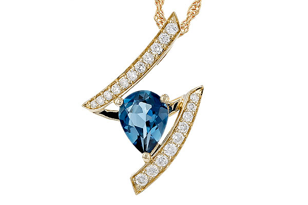 E320-64943: NECK 1.04 LONDON BLUE TOPAZ 1.23 TGW (8x6MM)