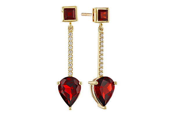 E320-65834: EARRINGS 2.70 TW GARNET 2.77 TGW