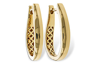 E320-69534: GOLD EARRINGS (22MM)
