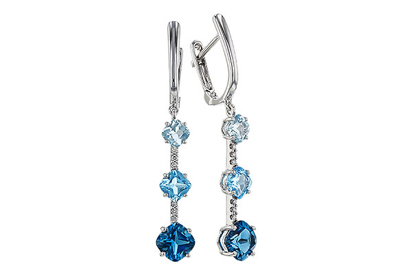 F320-64979: EARRINGS 2.41 TW BLUE TOPAZ 2.45 TGW