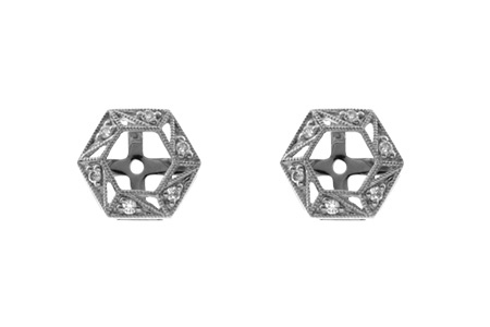 G046-17652: EARRING JACKETS .08 TW (FOR 0.50-1.00 CT TW STUDS)