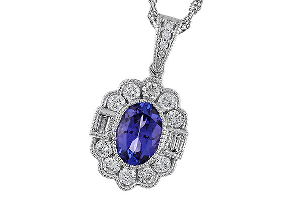 H320-64970: NECKLACE .80 TANZANITE 1.15 TGW (7x5MM OV)