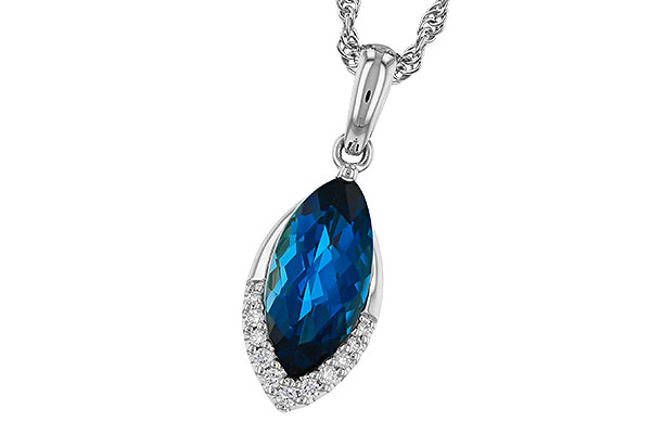 H320-71361: NECK 2.14 LONDON BLUE TOPAZ 2.20 TGW (12x6MM MQ)