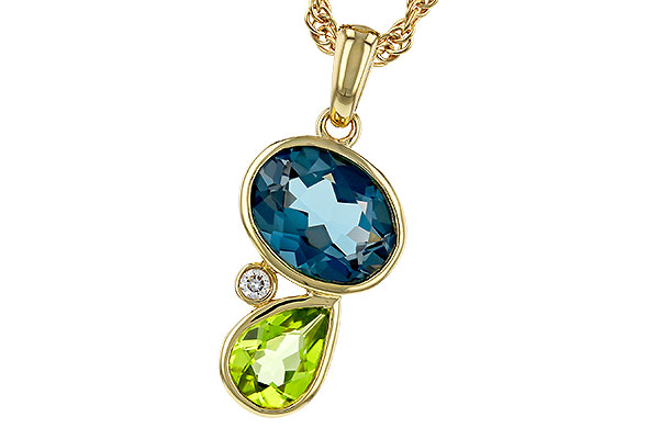H320-72224: NECKLACE 2.43 SEMI-PREC (PER,LBT) 2.45 TGW