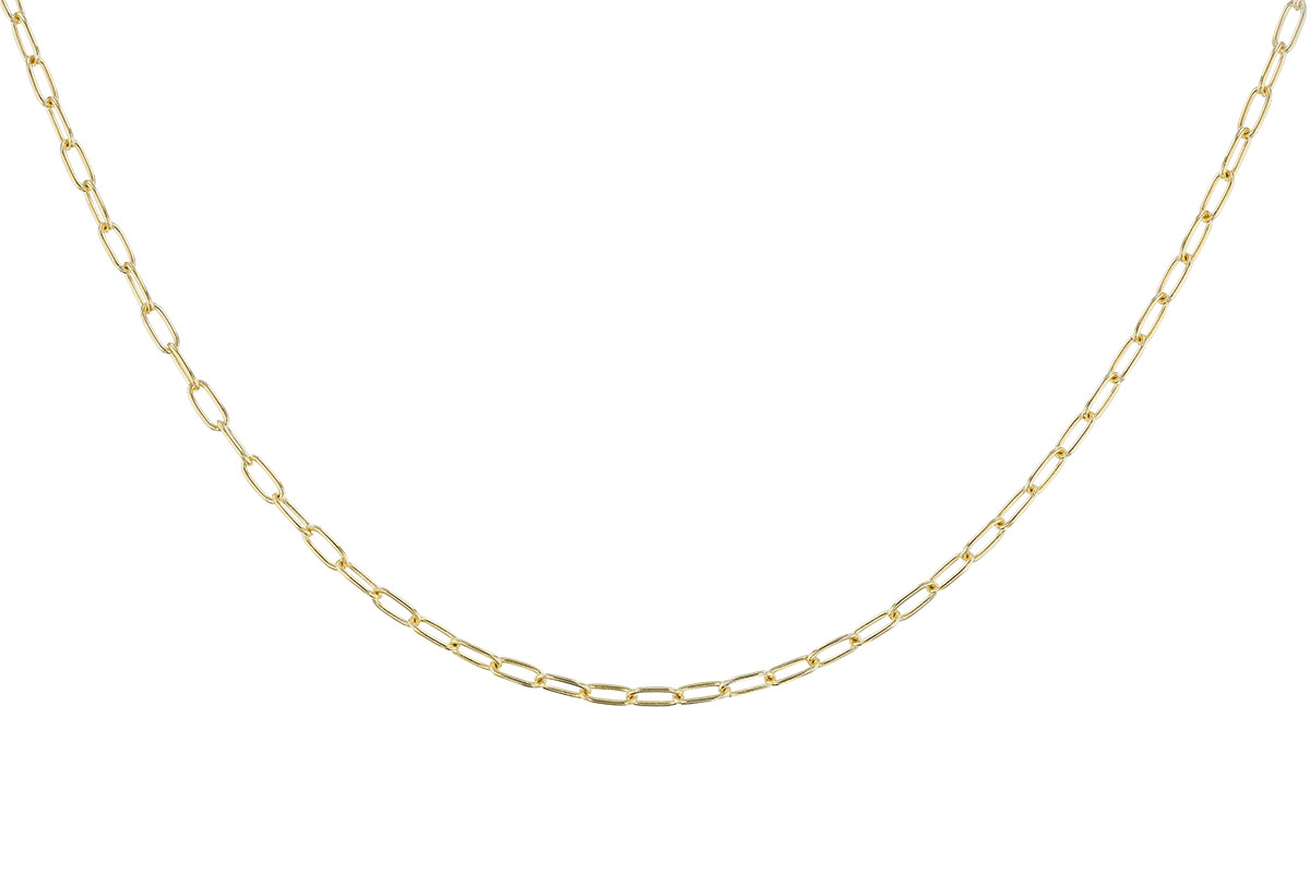 L319-78624: PAPERCLIP SM (22IN, 2.40MM, 14KT, LOBSTER CLASP)
