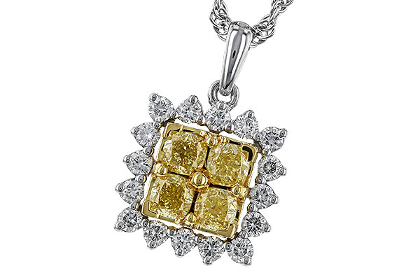 L320-67679: NECK .76 FANCY YELLOW DIAMONDS 1.09 TW
