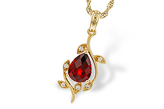 L320-70388: NECKLACE 1.34 GARNET 1.39 TGW (8X6MM GAR)