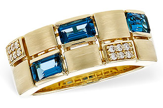 L320-70433: LDS RG .94 LONDON BLUE TOPAZ 1.00 TGW