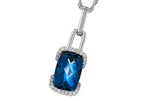 M320-72215: NECK 3.75 LONDON BLUE TOPAZ 3.90 TGW (12x8MM LBT)